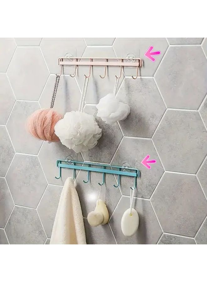 5 Pcs Durable Wall Hooks Self Adhesive Transparent Waterproof Removable Multipurpose Hooks for Kitchen Bedroom Bathroom Office Home Storage Organization - Image 1