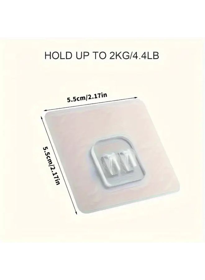 5 Pcs Durable Wall Hooks Self Adhesive Transparent Waterproof Removable Multipurpose Hooks for Kitchen Bedroom Bathroom Office Home Storage Organization - Image 3