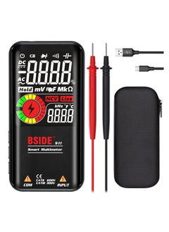 9999 Counts Rechargeable Digital Multimeter, Color LCD Ohmmeter with 3 Results Display Auto Range Voltage Tester Rechargeable Multimeter Ohmmeter Cap Ohm Hz Diode Duty Cycle Voltage Tester