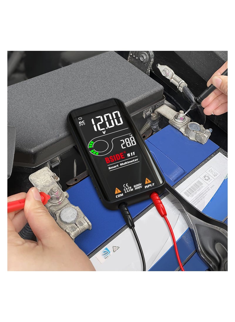 SYOSI - 9999 Counts Rechargeable Digital Multimeter, Color LCD Ohmmeter with 3 Results Display Auto Range Voltage Tester Rechargeable Multimeter Ohmmeter Cap Ohm Hz Diode Duty Cycle Voltage Tester - Image 1