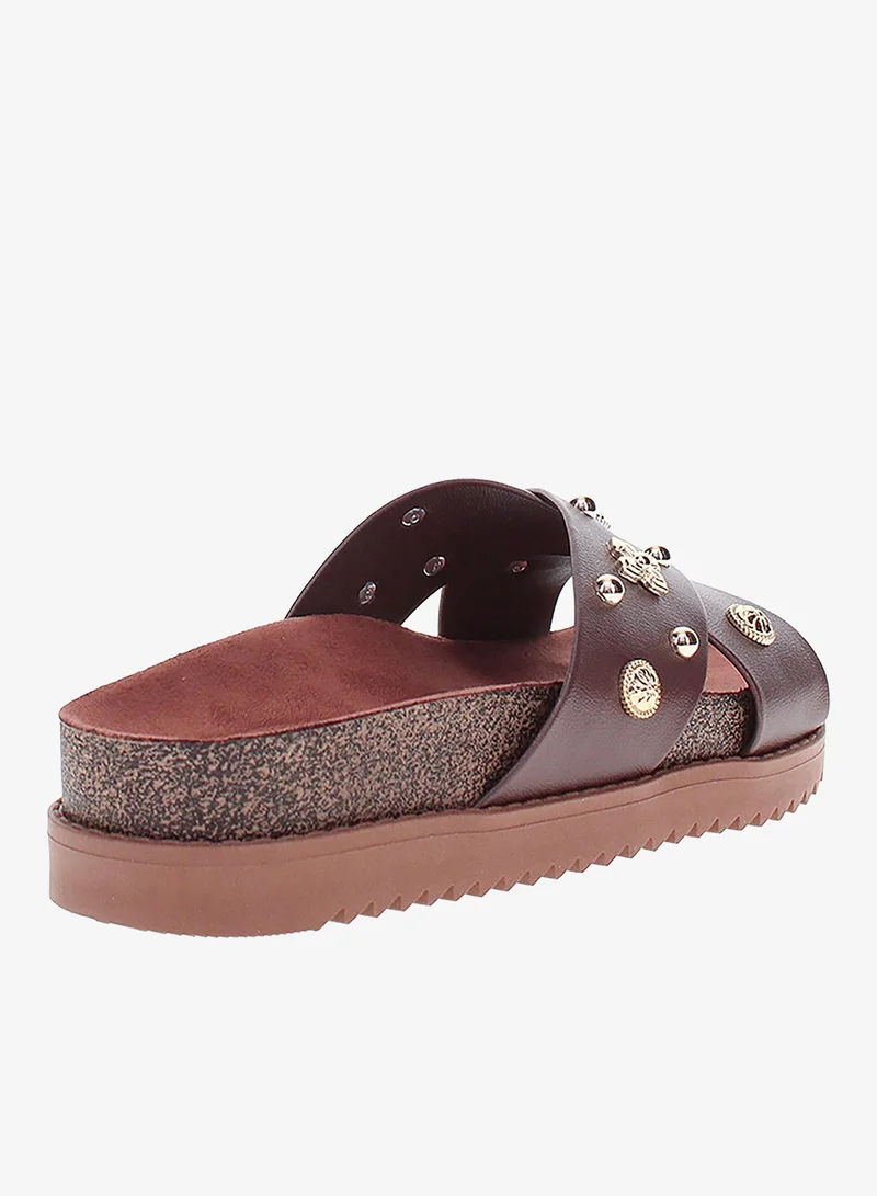 Moleca Brown Moleca Women’s Flat Summer Footwear – Lightweight Slip-On Comfort with Stylish Casual Design for Women | Best Price UAE