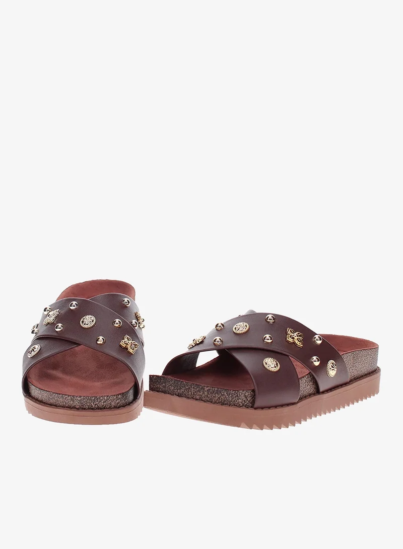 Moleca Brown Moleca Women’s Flat Summer Footwear – Lightweight Slip-On Comfort with Stylish Casual Design for Women | Best Price UAE