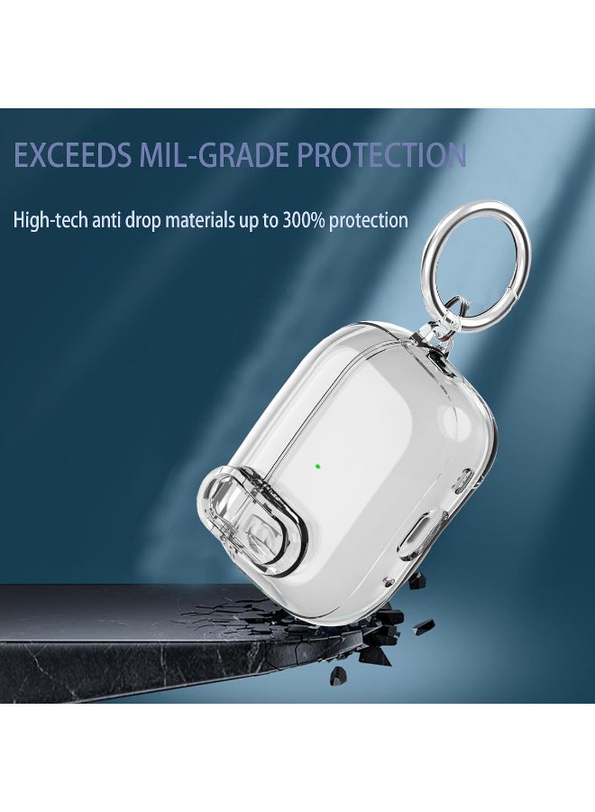 Case for Airpods Pro 2Gen Cover with Lock (2019/2022/2023), Clear Locking Case for Airpod Pro 2 Generation Shockproof Protective Cover (Clear) - Image 2