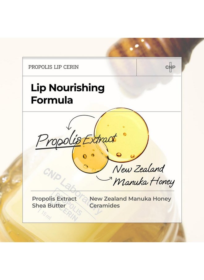 CNP - Honey Lip Butter (0.5 Fl.Oz / 15Ml) Manuka Propolis Lipcerin™ Hydrating Overnight Lip Balm & Mask 12 Hours Longlasting Moisture Gentle Exfoliation Hygienic Twist Dispenser Korean Skin Care - Image 1