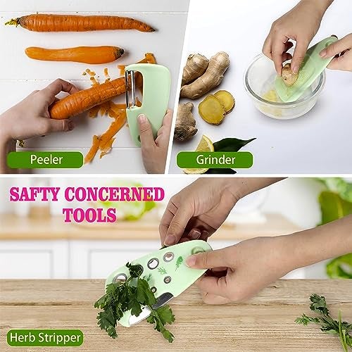 PERMAFROST Kitchen Gadgets 6 Pcs Camping kichen Accessories for Outdoor Mess Kit Gifting and Traveling Cheese Grater,Bottle Opener,Peeler,Pizza Cutter,Garlic Grinder Camping Accessories (Set of 1)​ - Image 5