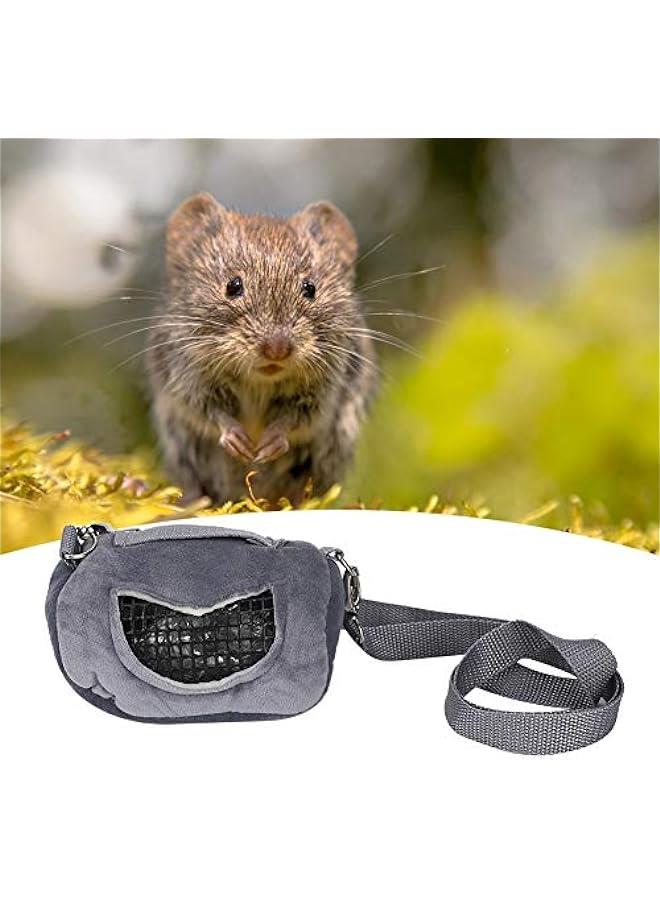 حقيبة حيوانات أليفة رمادية لحمل الحيوانات الصغيرة مثل الهامستر والخنزير الغيني والسنجاب - Image 2