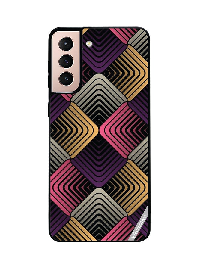 VR CREATIVE Protective Case Cover For Samsung Galaxy S21 5G Abstract 2 Design Multicolour - Image 1