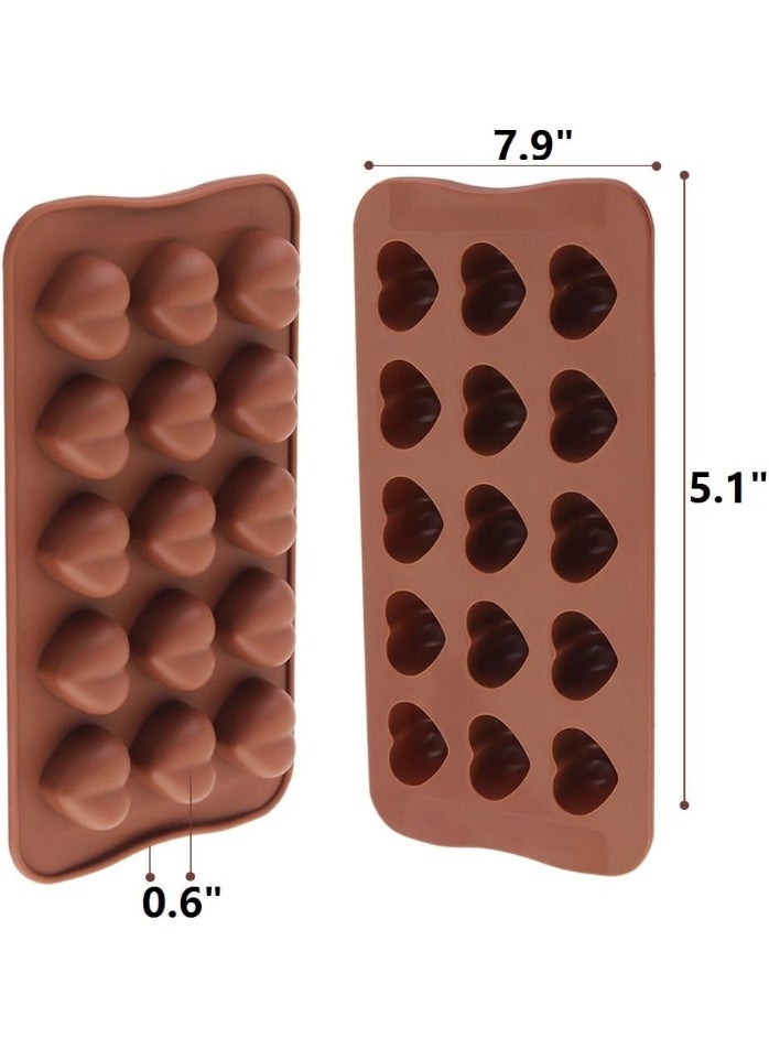 Mini Heart Silicone Molds for Candy, Chocolate, Soap, Pudding, Non-stick Silicone Baking Molds, Ice Cube Tray for Freezer  - Image 3