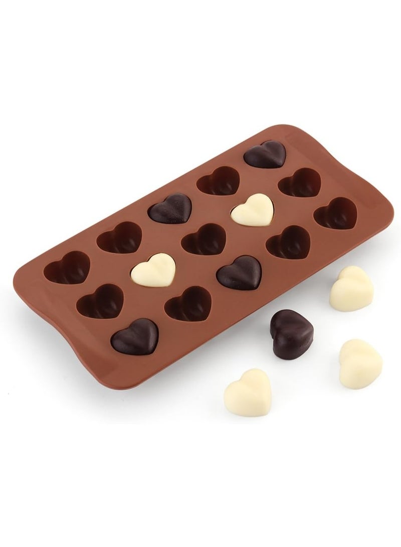 Mini Heart Silicone Molds for Candy, Chocolate, Soap, Pudding, Non-stick Silicone Baking Molds, Ice Cube Tray for Freezer  - Image 1