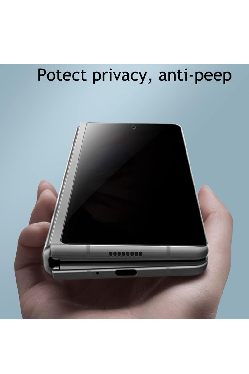 MIGOFAST Samsung Galaxy Z Fold 3 5g Front Screen Privacy Screen Protector Anti-Spy Tempered Glass Film 9H Hardness Scratch Resistant Bubble Free Glass Screen Protector for Samsung Galaxy Z Fold 3 5g - Image 3