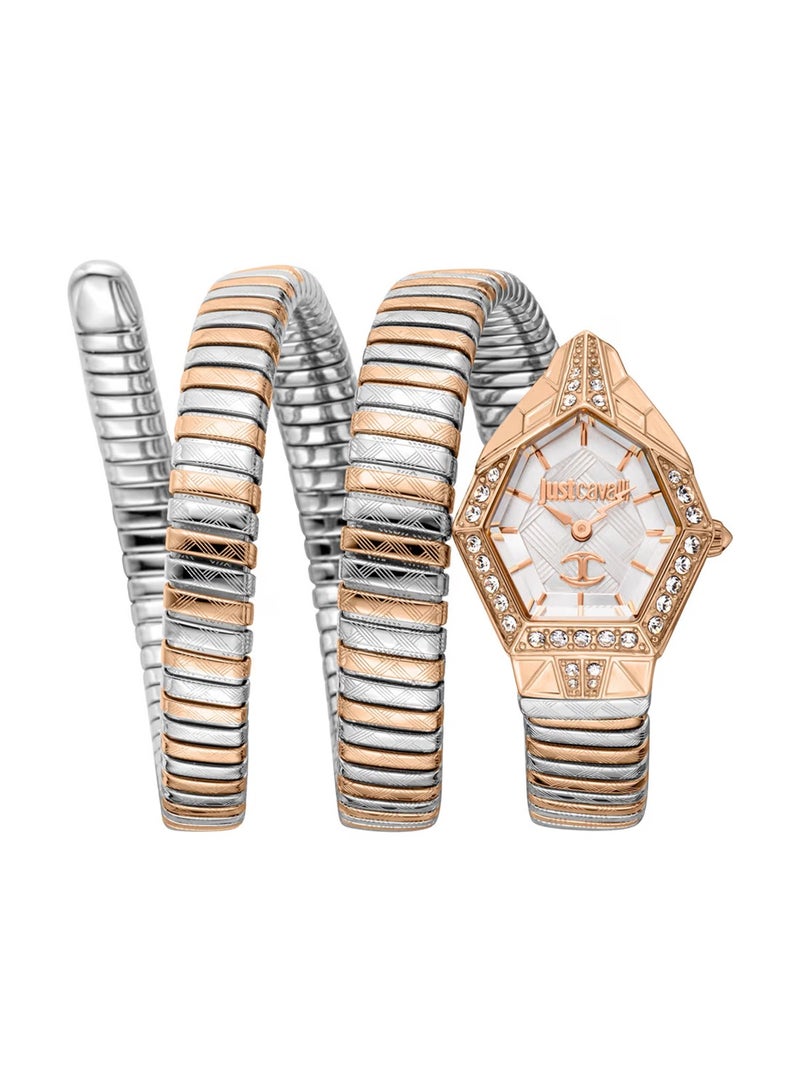 Just Cavalli Women Mesmerizing Stainless Steel Wrap Around Analogue Quartz Watch JC1L304M0075  - Image 1