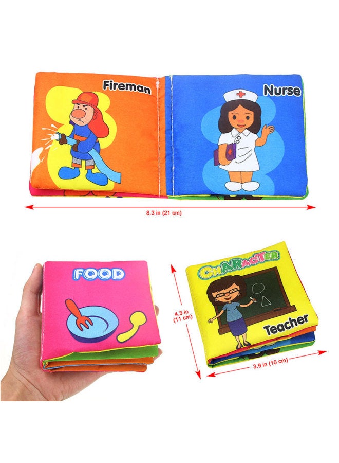 Coolplay Baby Puzzle Cloth Book 0-2 Years Old Early Education Mother And Child Toys With Ringing Paper 6 Boxed Cognitive Cloth Book - Image 2