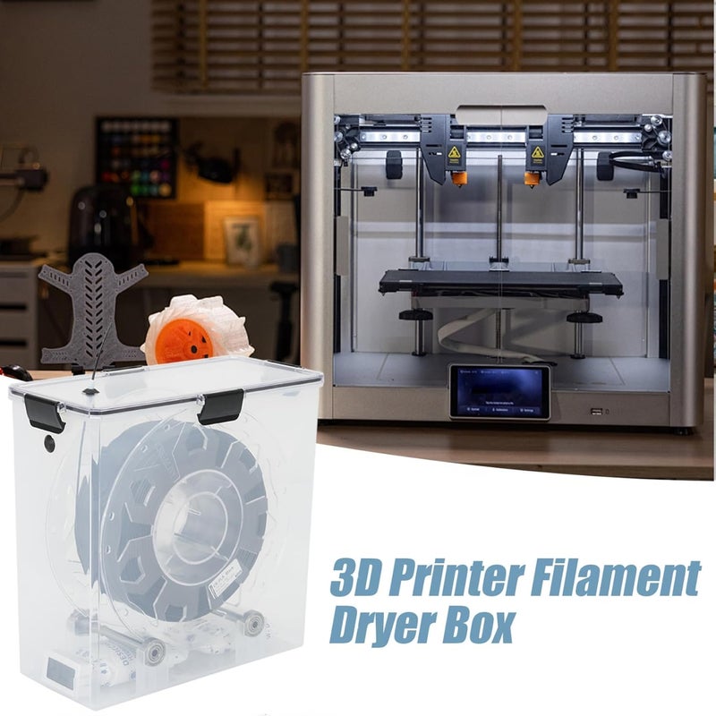 KASTWAVE Filament Dryer Box, Clear Dustproof Moisture Resistant Sealed Plastic 3D Printer Filament Dry Box Storage Dry 3D Printer Accessories Dryer - Image 4