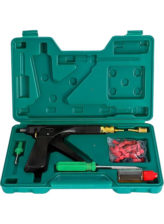 Motorbike Car Tire Repair Tool Kit, Tubeless Tire Puncture Repair Kit, Available For Trucks, Caravans, Tractors And Other Types Of Vehicles - Image 1