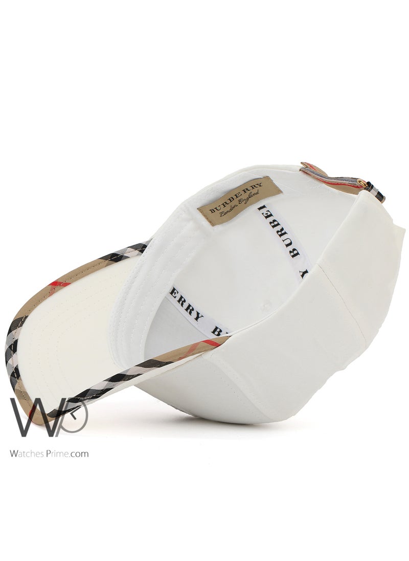 BURBERRY Burberry Baseball Cap White Color Cotton Hat Men  - Image 4