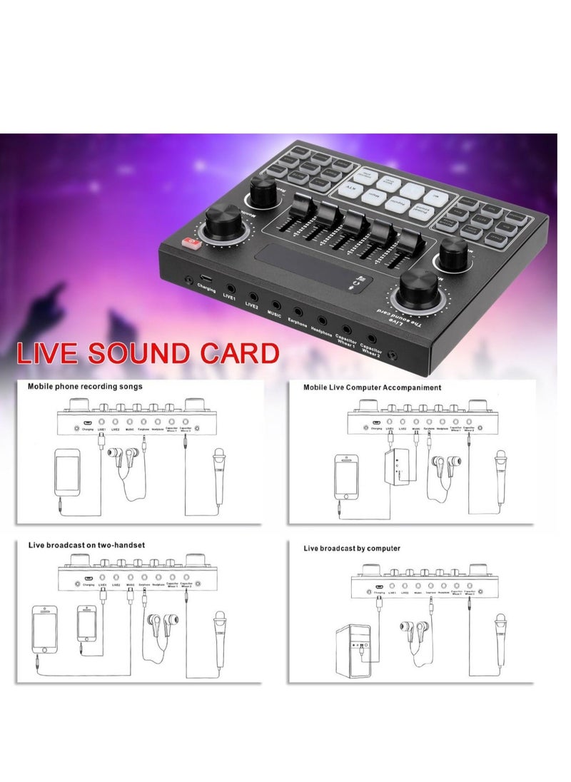 MIRHA Elite V9 Sound Card  BM800 Pro Microphone Bundle for Advanced Broadcasting - Image 3