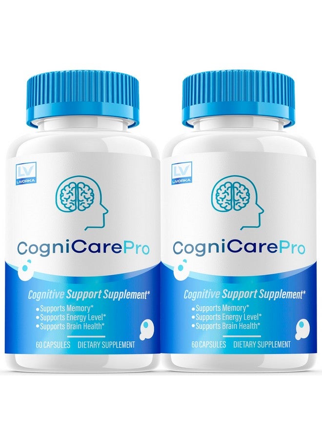 LIVORKA (2 Pack) Cognicare Pro Capsules, Cognicare Pro, Cognicare Pro Pills, Cognicare Pro Advanced Formula, Cognicare Pro Vitamins, Cognicare Pro Formula 120 Capsules for 2 Months - Image 1