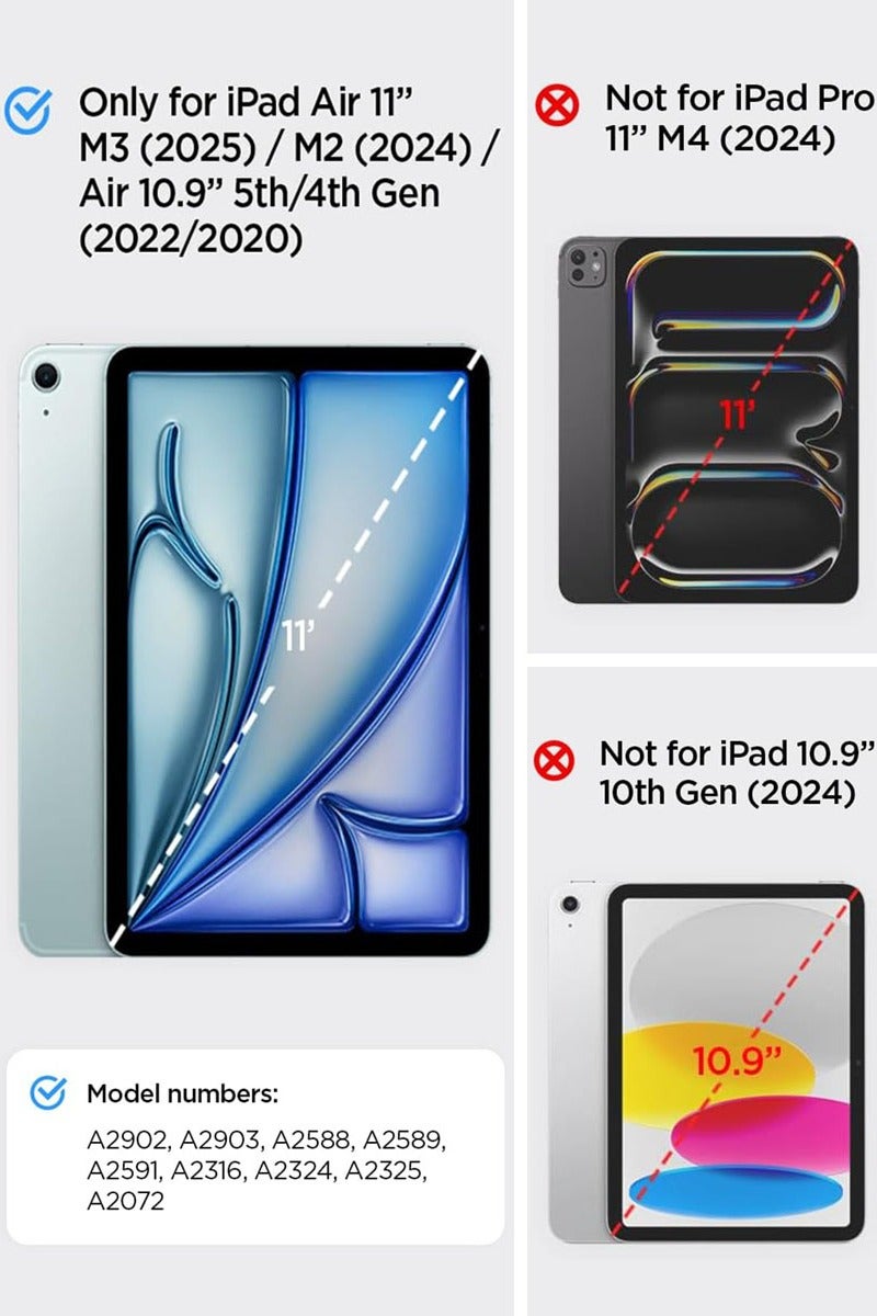 Spigen Tough Armor Pro Protective Case Cover with Pencil Holder for Apple iPad Air 11 Inch Case M3/M2 (2025-2024) / iPad Air 5th/4th Gen (2022 / 2020) 10.9 inch – Black - Image 2