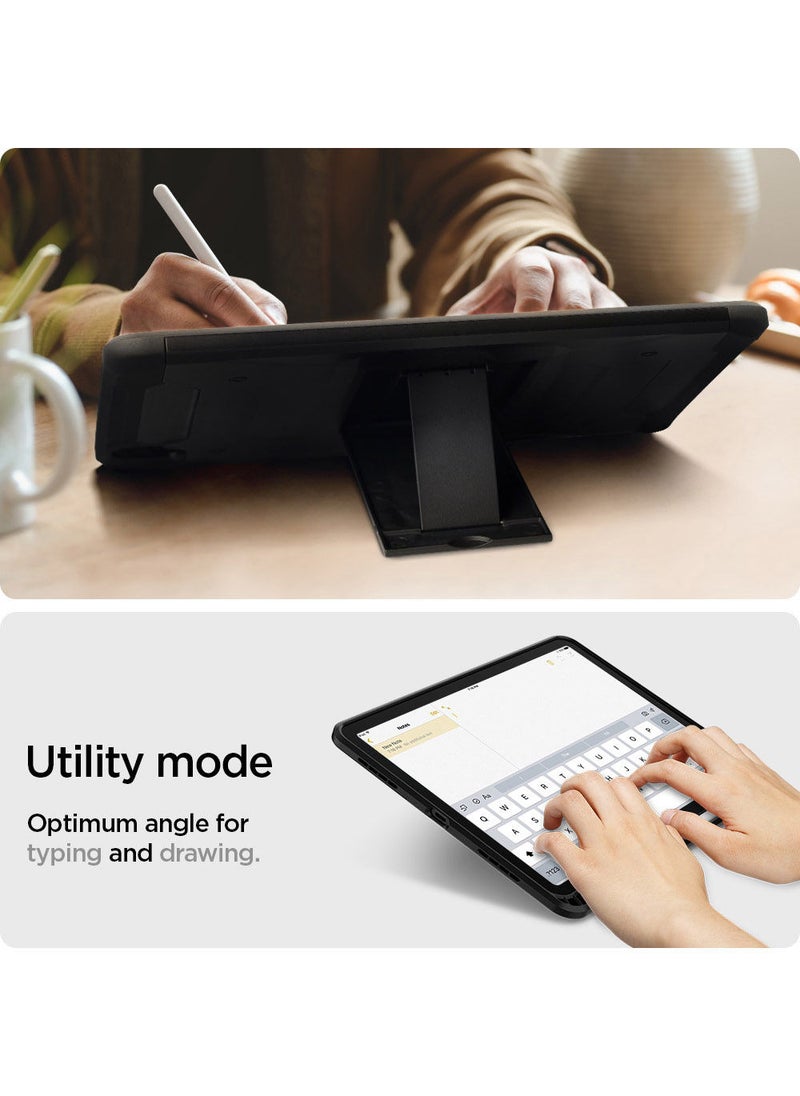 Spigen Tough Armor Pro Protective Case Cover With Pencil Holder for Apple iPad Air 5 / 4 (2022 / 2020) 10.9 inch - Black  - Image 4