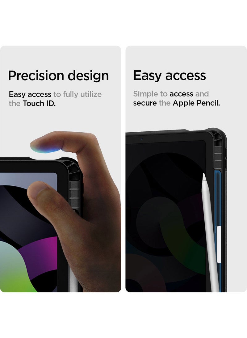 Spigen Tough Armor Pro Protective Case Cover With Pencil Holder for Apple iPad Air 5 / 4 (2022 / 2020) 10.9 inch - Black  - Image 3