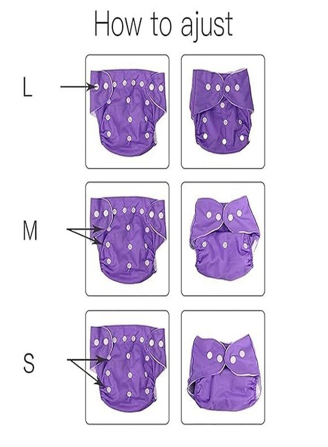 Flere Reusable Baby Cotton Cloth Diapers - Adjustable & Washable with Insert Pads for 0-3 Years | Soft, Waterproof & Eco-Friendly (Red and Light Blue, Pack of 1) - Image 2
