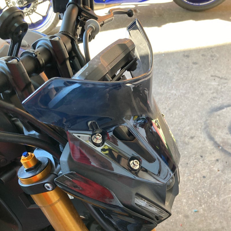Motorcycle Windshield: Black High-quality ABS Scratch-resistant Front Windscreen - Wind & Debris Protection Modification Accessory for MT09 FZ09 2021-2022 Motorcycles - Image 3