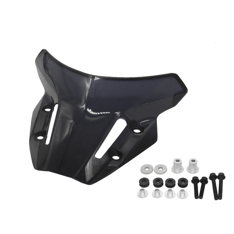 Motorcycle Windshield: Black High-quality ABS Scratch-resistant Front Windscreen - Wind & Debris Protection Modification Accessory for MT09 FZ09 2021-2022 Motorcycles - Image 1