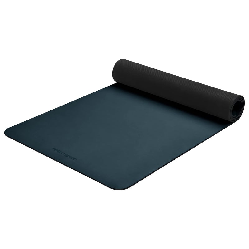 Retrospec Laguna 5mm Yoga Mat Fitness Mat for Women Men Children SlipResistant and Moisture Absorbing Exercise Mat for Home Pilates Yoga and Floor WorkoutsOcean Blue