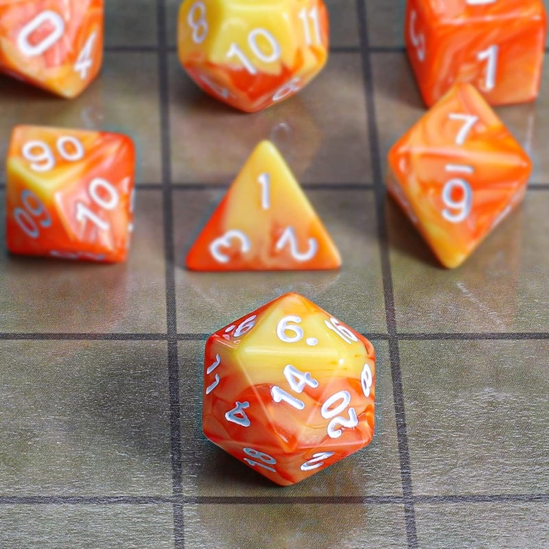 CiaraQ DND Polyhedral Dice Set with a Black Dice Bag for D&D RPG MTG Role Playing Table Games - Image 4
