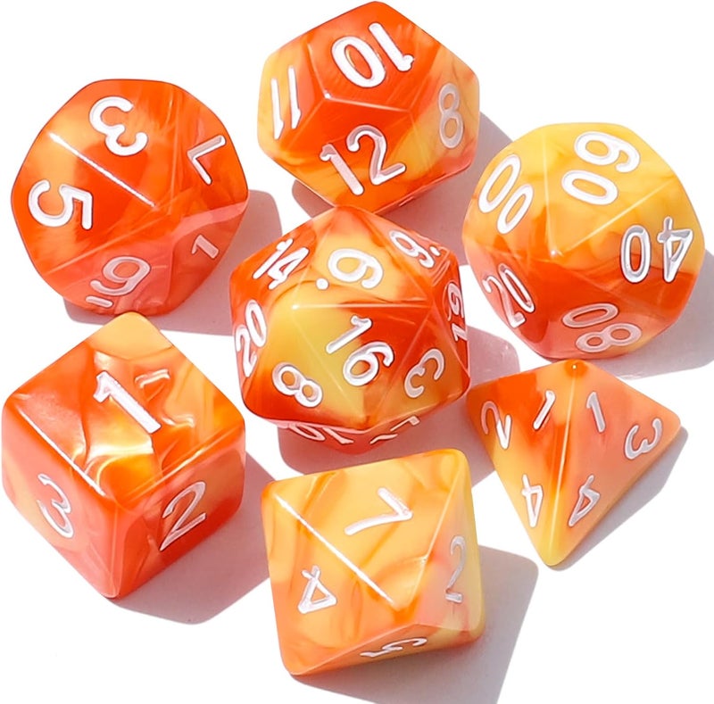 CiaraQ DND Polyhedral Dice Set with a Black Dice Bag for D&D RPG MTG Role Playing Table Games - Image 1