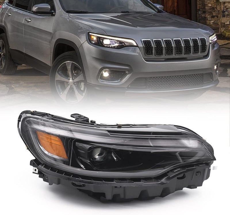 FIONE Jeep Cherokee Headlight Assembly 2019-2022 Xenon HID Right Passenger Side - Image 1