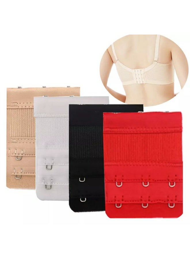موسعات حمالة الصدر، 3 قطع للسيدات، ناعمة ومريحة ومرنة، موسعات حمالة الصدر، موسعات حمالة الصدر للسيدات (أبيض، أسود، لون البشرة) - Image 4