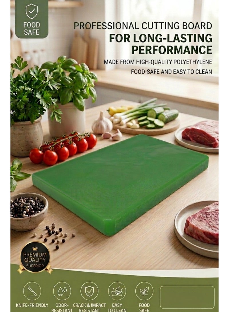 Heavy Duty Cutting Board – Odor Resistant, Food Safe, Professional Kitchen Board – Green - Image 3