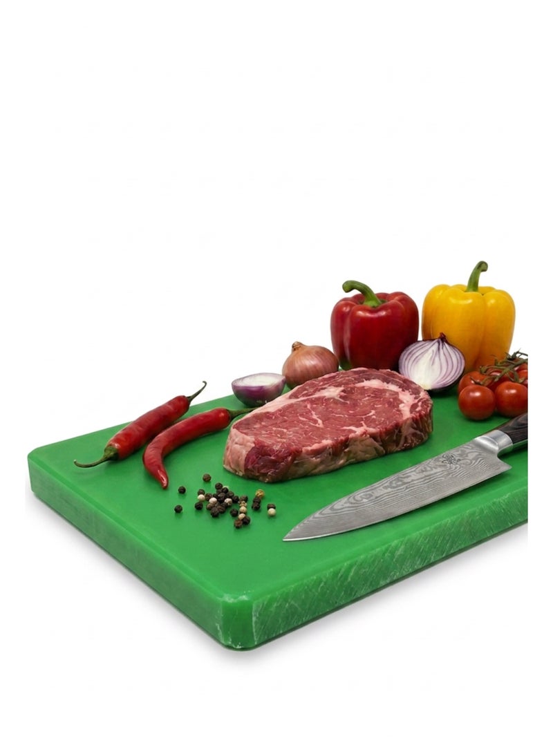 Heavy Duty Cutting Board – Odor Resistant, Food Safe, Professional Kitchen Board – Green - Image 1