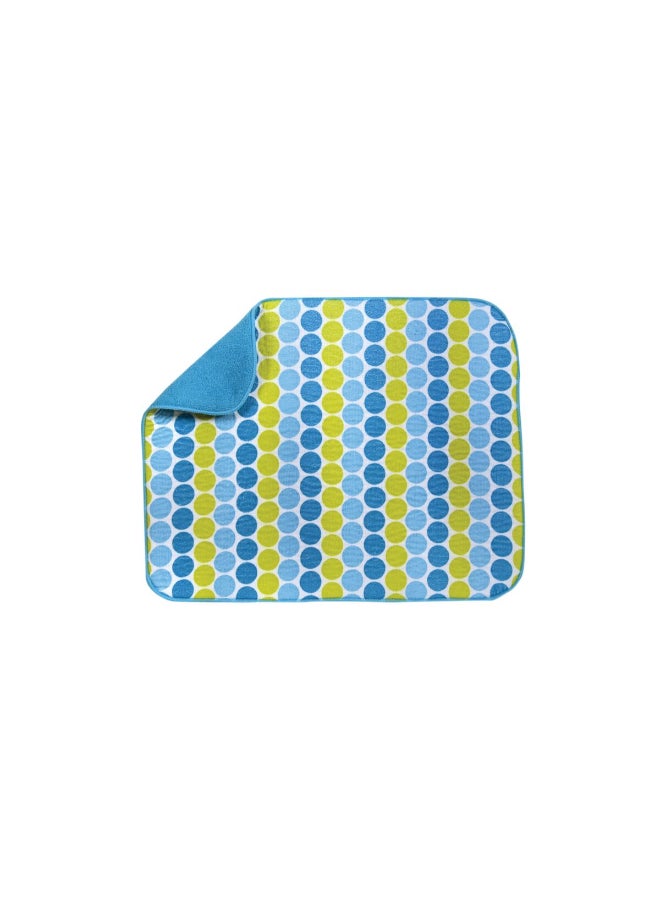 HARMAN Dots Printed Ultra Absorbent Microfiber Drying Mat Blue And Yellow 40 X 50 Cm 4572542 