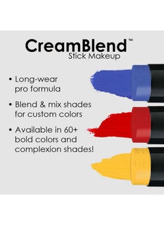 mehron Mehron Makeup CreamBlend Stick | Face Paint, Body Paint, & Foundation Cream Makeup | Body Paint Stick Perfect for Halloween Makeup .75 oz (21 g) (Light Grey)  - Image 5