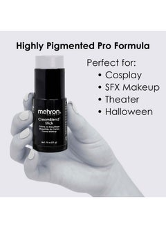 mehron Mehron Makeup CreamBlend Stick | Face Paint, Body Paint, & Foundation Cream Makeup | Body Paint Stick Perfect for Halloween Makeup .75 oz (21 g) (Light Grey)  - Image 3