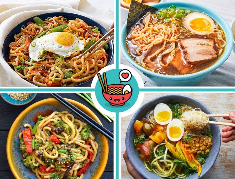 Practimondo Noodle Bowls Set  large 32oz Ramen Bowl Set for authentic Asian Cuisine  comes with Dipping Bowls Spoons and Chopstick Stands Enjoy Thai Miso Udon or Wonton 2 Bowl Set White - Image 5