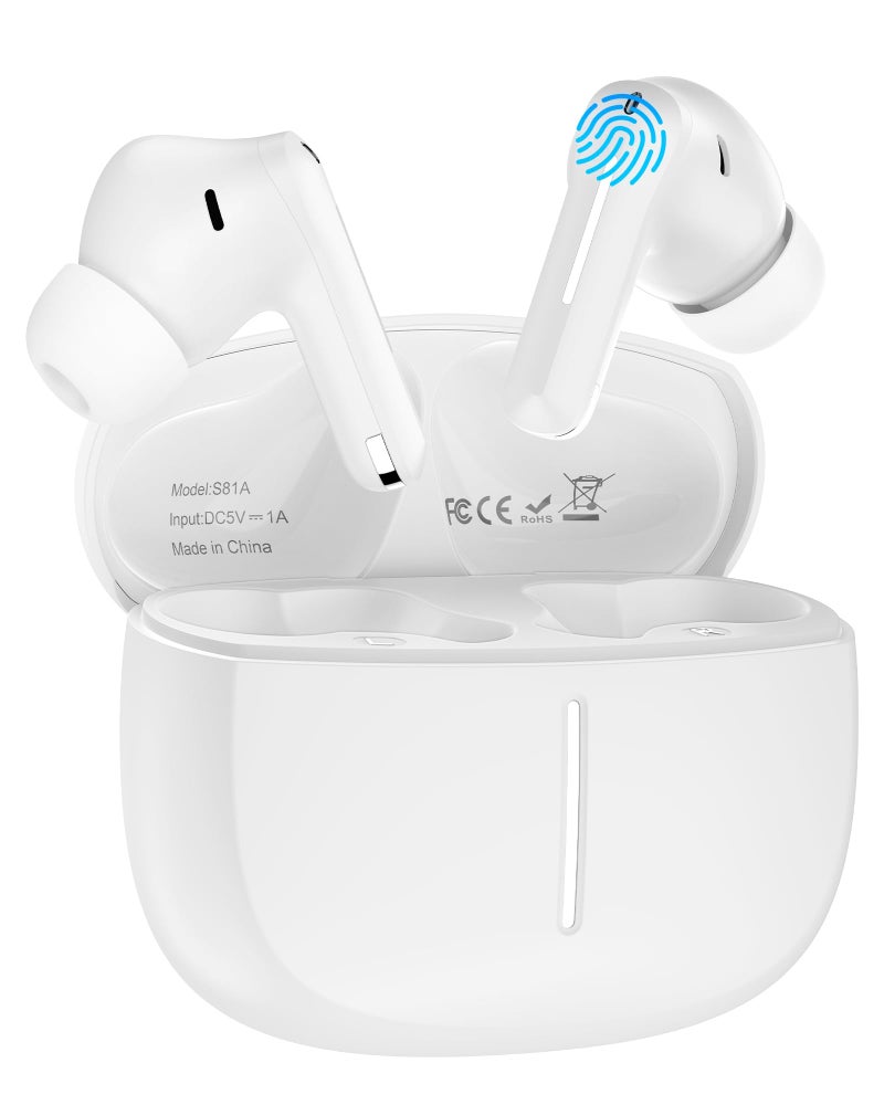 AILKIN Wireless Earbuds Bluetooth 5.4 Earphones with Noise Canceling Ear Buds for Apple iPhone 17 Pro Max/Air Pods/16e/16 Pro/15/14/13/12 in-Ear Headphones with Microphone Android Phones Samsung Galaxy Bud - Image 1