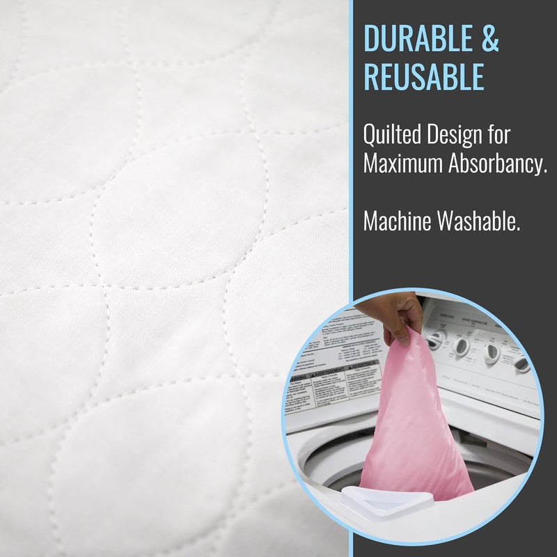 DMI DMI Washable Underpads for Caregiving Hospitals Washable Pee Pads for Dogs FSA  HSA Eligible Bed Pads for Adults Babies  Furniture 34x 36 4 Count Pack of 1 - Image 2