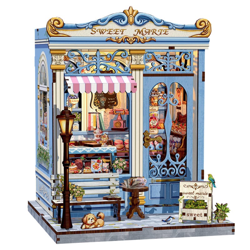 CUTEBEE Book Nook Kit DIY Miniature House Bakery Patisserie Dollhouse Kit for Adults Booknook Tiny House Bookshelf Decor 3D Wooden Puzzle Gifts for Family Friends Sweet Marie - Image 2