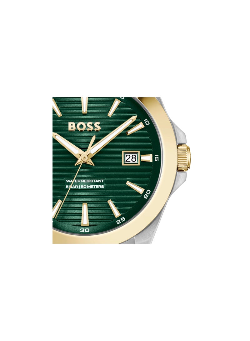 HUGO BOSS Watch Round Analog Men'S Olive Green Case Watch - 1514173 - Image 4