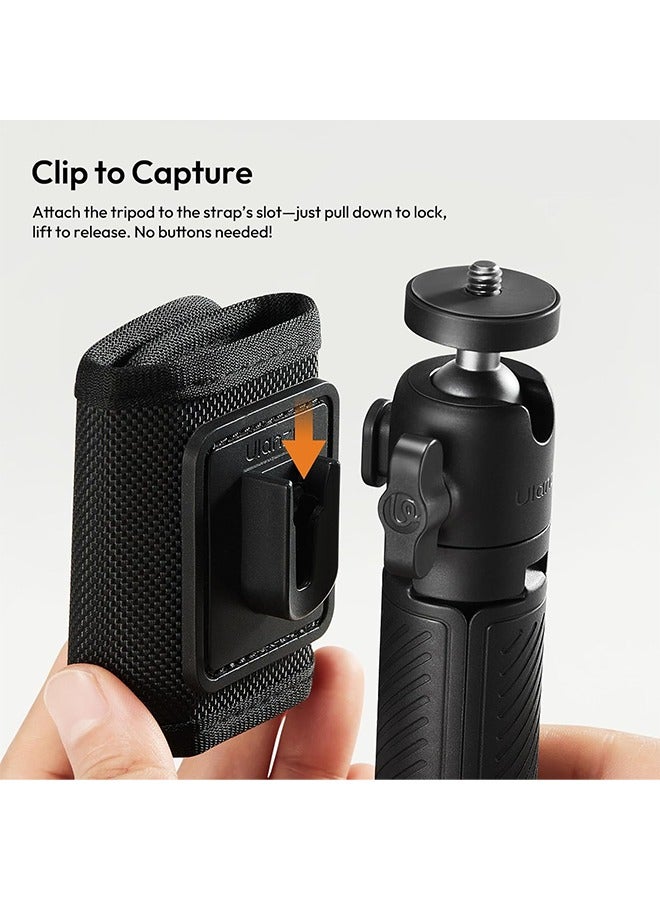 ULANZI MT88 ClipMate Camera Tripod, Selfie Stick w Velcro Strap & Action Camera Adapter, Mini Tabletop Tripod w Cold Shoe, Travel Tripod for iPhone Series & Action Cam, Vlogging Live Streaming - Image 3