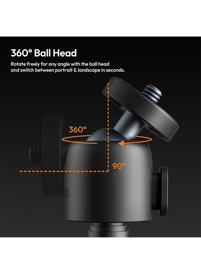 ULANZI MT88 ClipMate Camera Tripod, Selfie Stick w Velcro Strap & Action Camera Adapter, Mini Tabletop Tripod w Cold Shoe, Travel Tripod for iPhone Series & Action Cam, Vlogging Live Streaming - Image 4