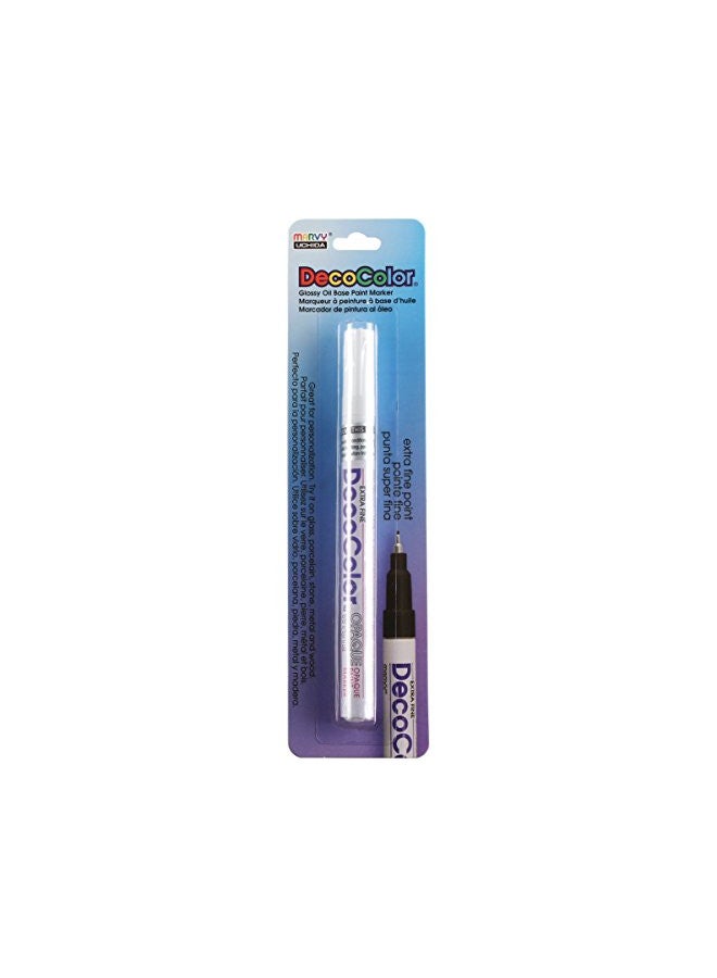 UCHIDA 130-C-0 Marvy Deco Color Extra Fine Opaque Paint Marker, White - Image 1