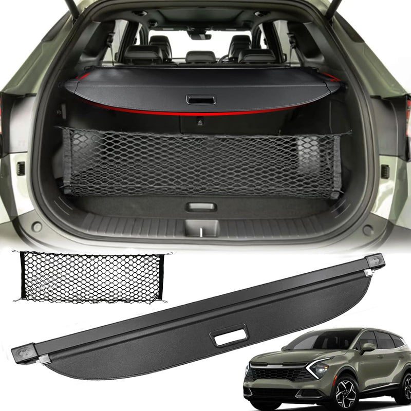 Volcaner Cargo Cover for Kia Sportage 2025 2024 2023 Accessories Retractable Trunk Cover Privacy Security Screen Luggage Shield Shade for 2023 2024 2025 Kia Sportage AccessoriesLeather