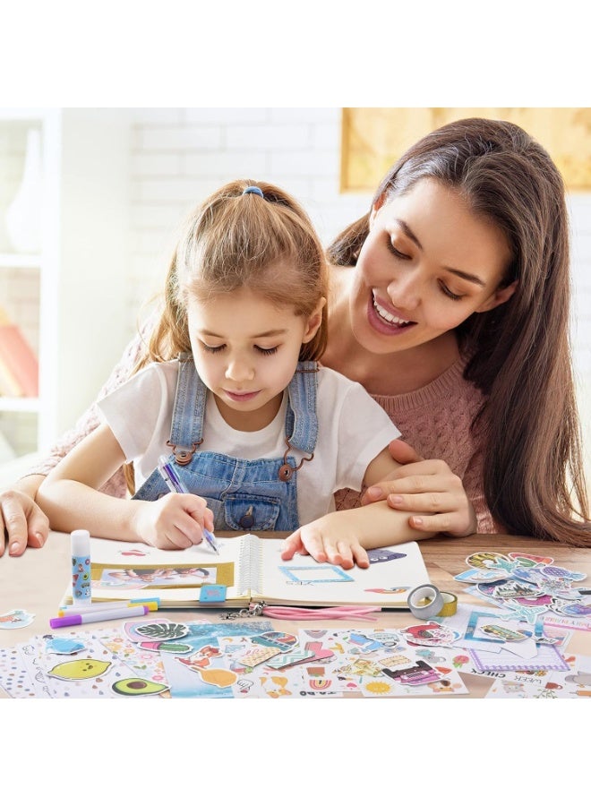 TRASSLE DIY Journal Kit, 93pcs Journal Set for Teenage Girls and Scrapbook & Diary Supplies Set, Journaling Art Crafts Kit Teen Girl Birthday Gifts Ideas for 8-14 Years and Up - Image 4