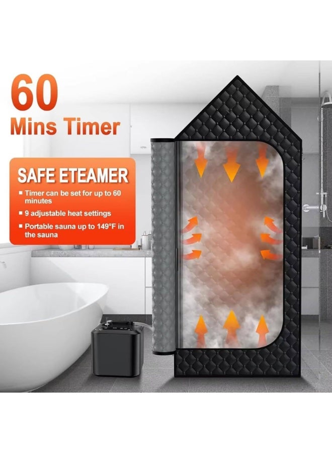 XiuWoo Steam Sauna Tent, Portable Steam Sauna Kit for Home with 3L Steamer, Warm Sauna Tent, Folding Sauna Chair, With Remote Control,Folding Chair,for Home Relaxation Spa - Image 3