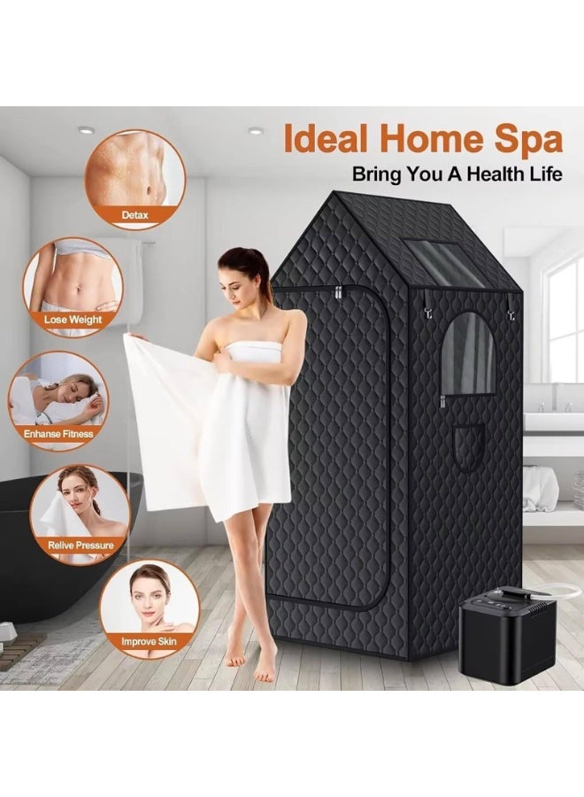 XiuWoo Steam Sauna Tent, Portable Steam Sauna Kit for Home with 3L Steamer, Warm Sauna Tent, Folding Sauna Chair, With Remote Control,Folding Chair,for Home Relaxation Spa - Image 2