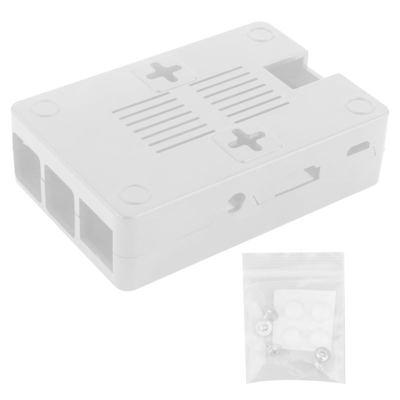 Protective Case: Durable Hard ABS Material - Built-in CPU Cooling Fan for Efficient Heat Dissipation, Wall Mount Accessory Kit for Raspberry Pi 3B/3B+ Single-Board Computer - Image 2
